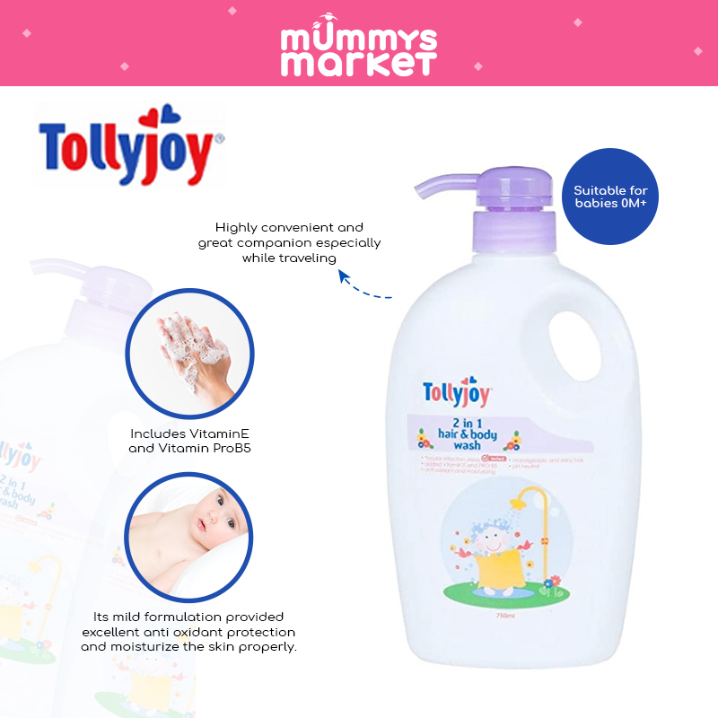 Tollyjoy 2-In-1 Hair and Body Wash 750ml